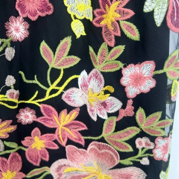 Sam Edelman Black Dress with Floral Embroidery - Picture 5 of 11